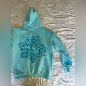Pink Palm Puff Hawaii Hibiscus Hoodie